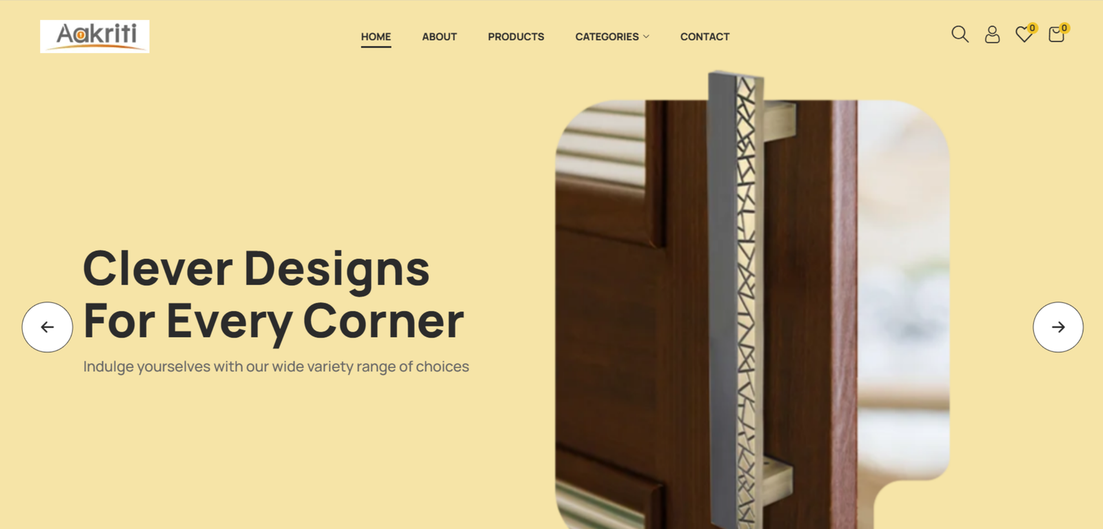 Aakriti Locks e-commerce website